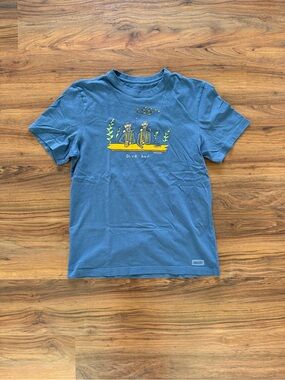 Blue “Dive Bar” Life is Good Crusher Tee